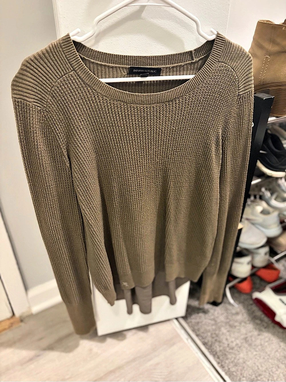 Banana Republic Brown Layered Hem Sweater